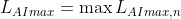 L_{AImax}=\max{L_{AImax,n}}