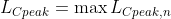 L_{Cpeak}=\max{L_{Cpeak,n}}
